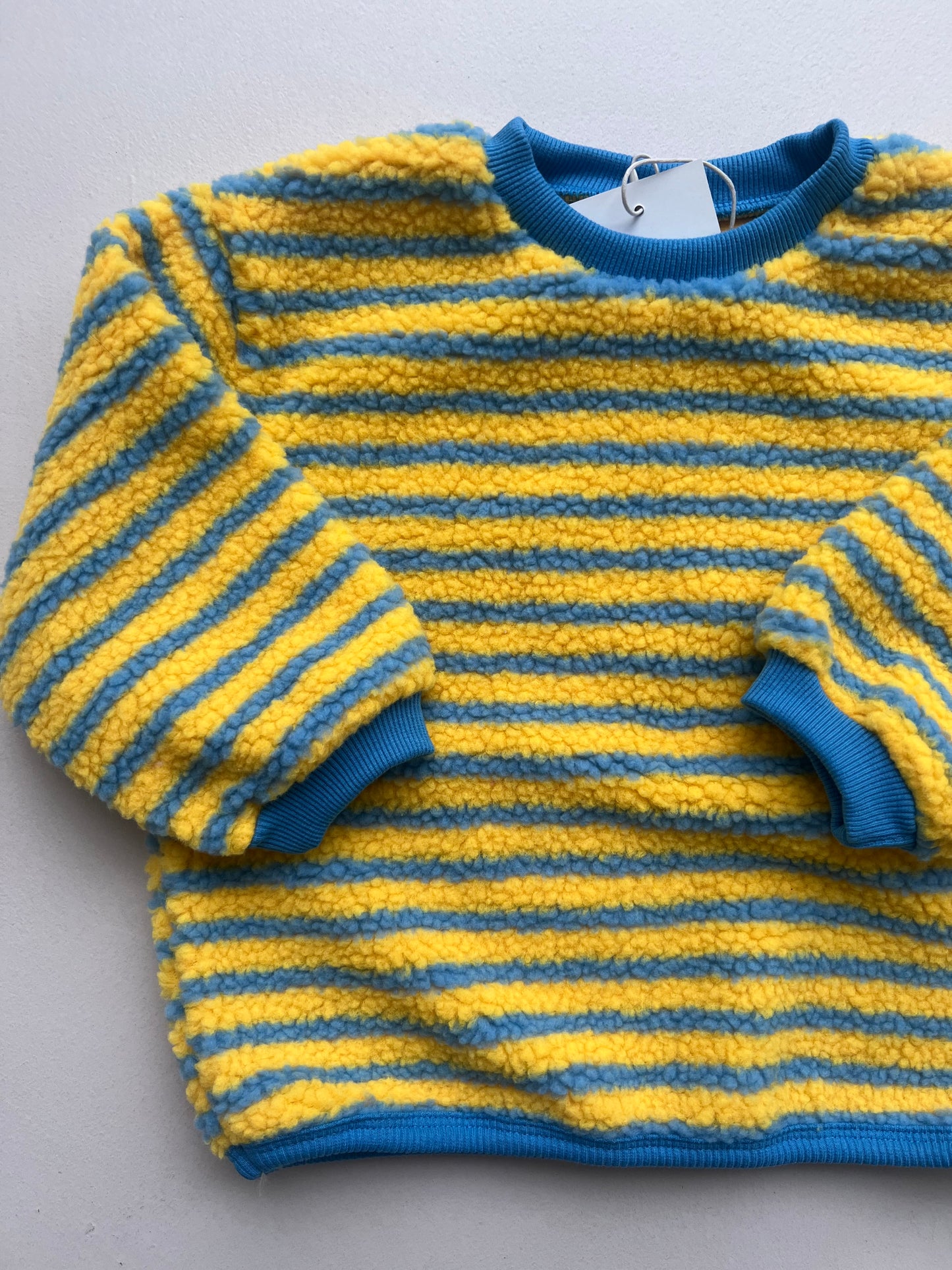 Yellow striped sweatshirt