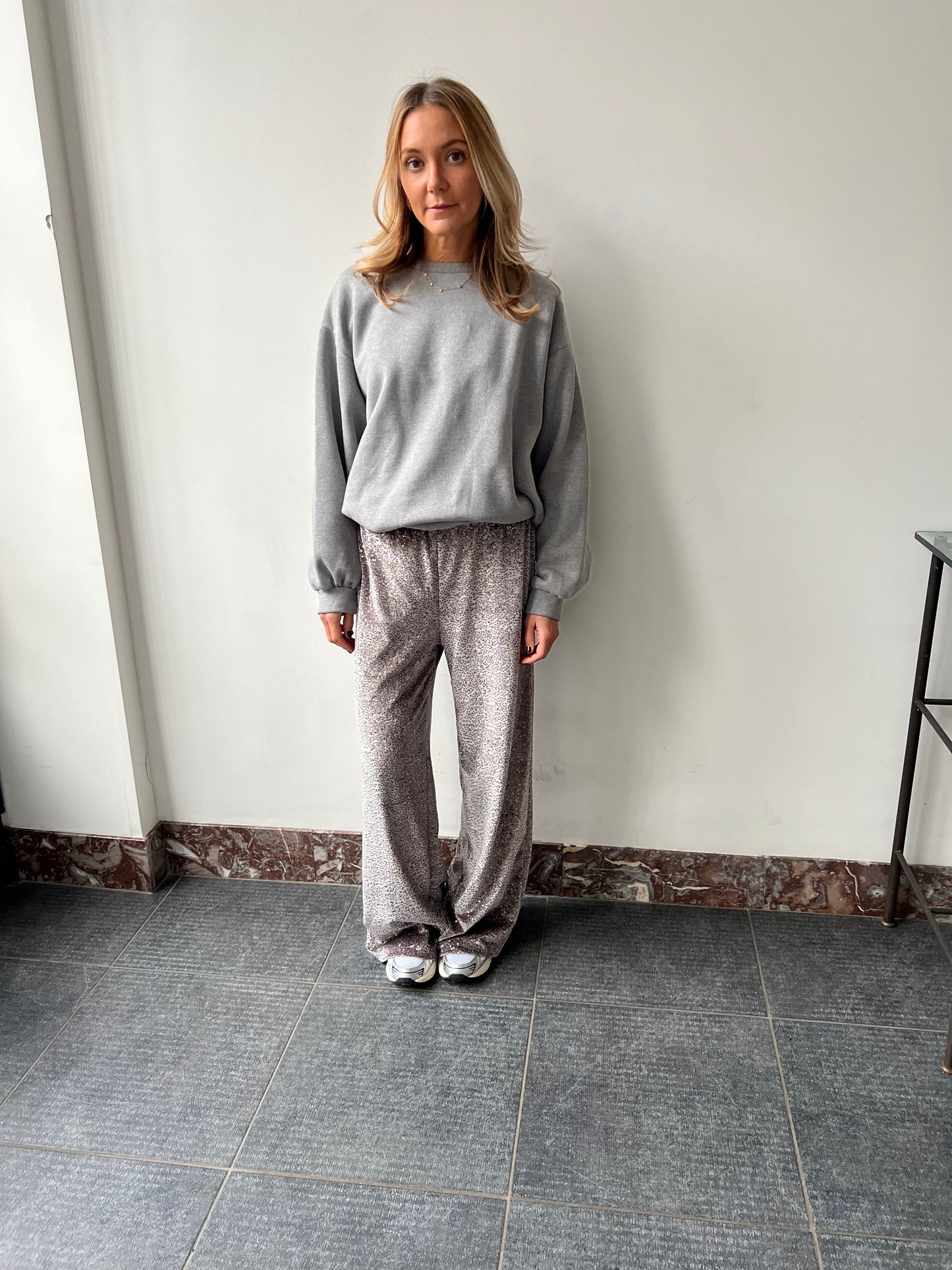 VELVET SEQUINS TROUSERS