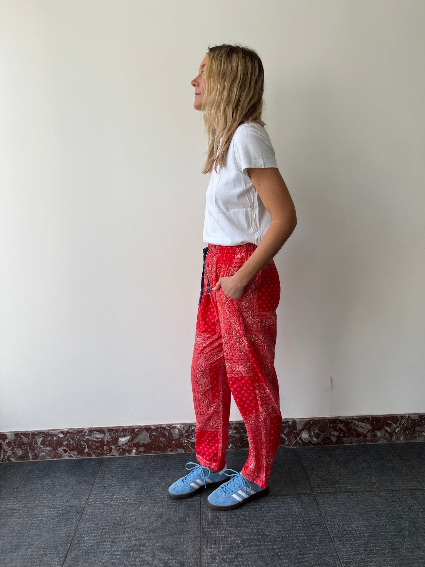 RED BANDANA PANTS