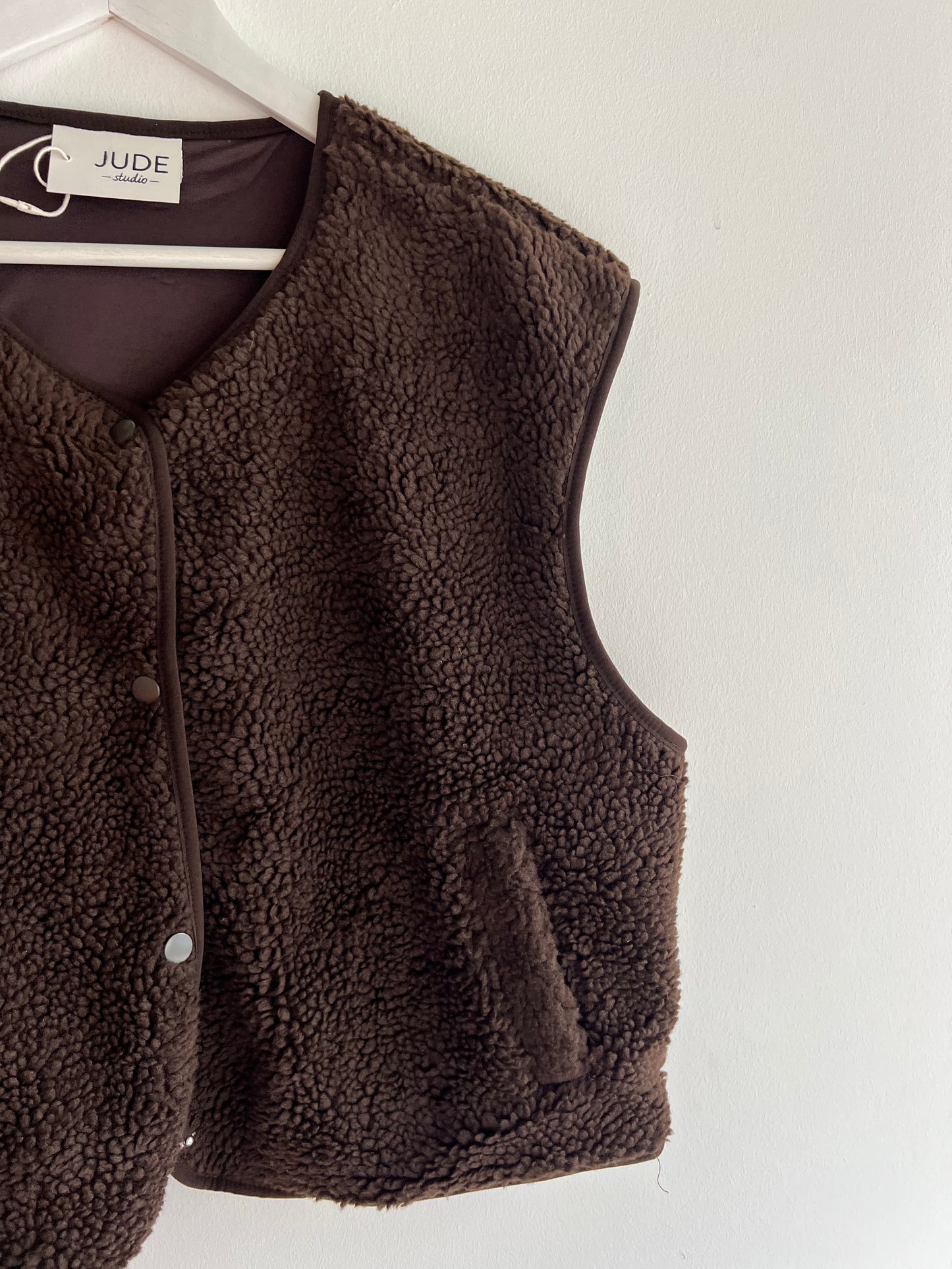 GILET TEDDY CHOCOLAT