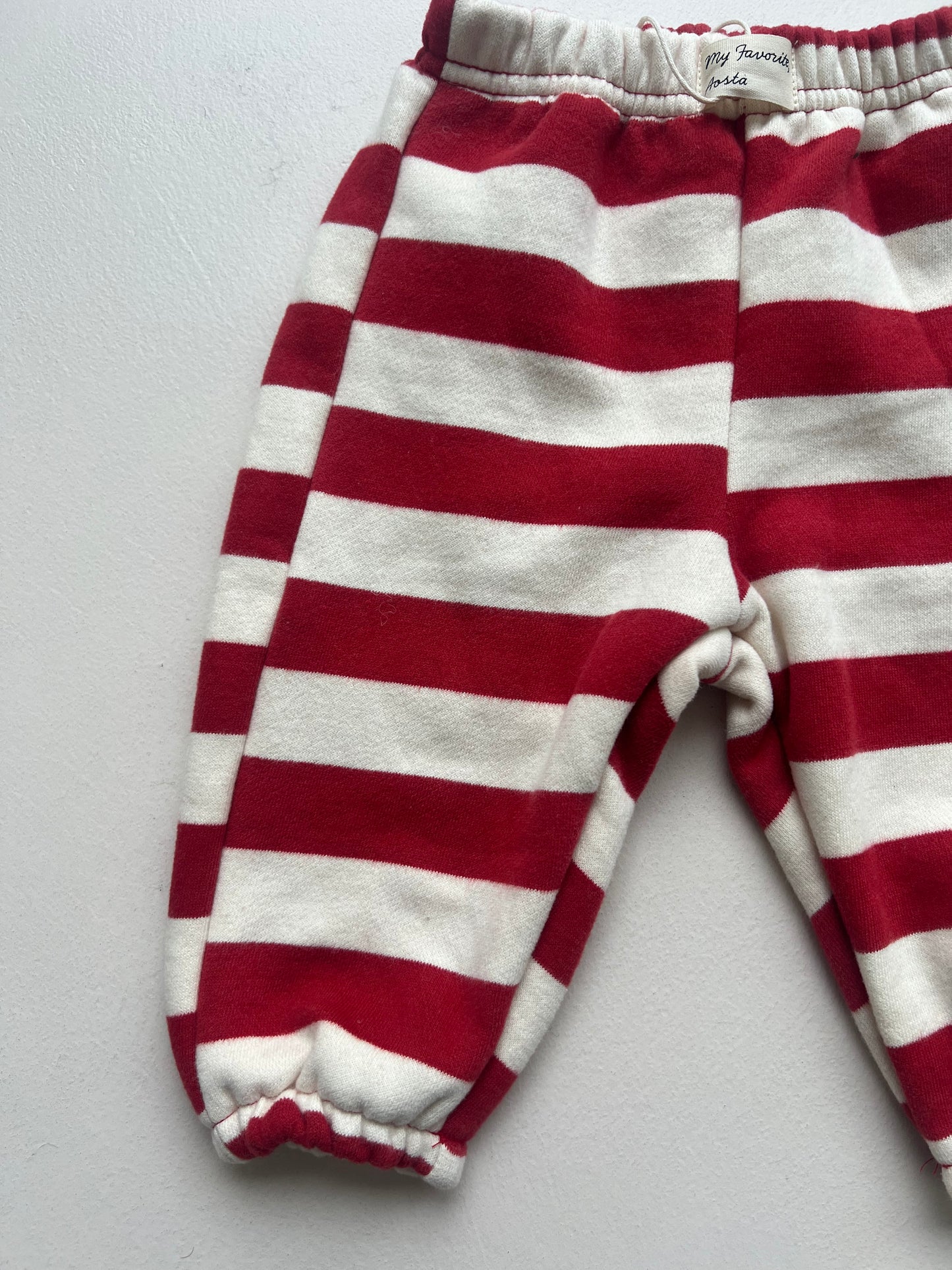 Red stripped jogger