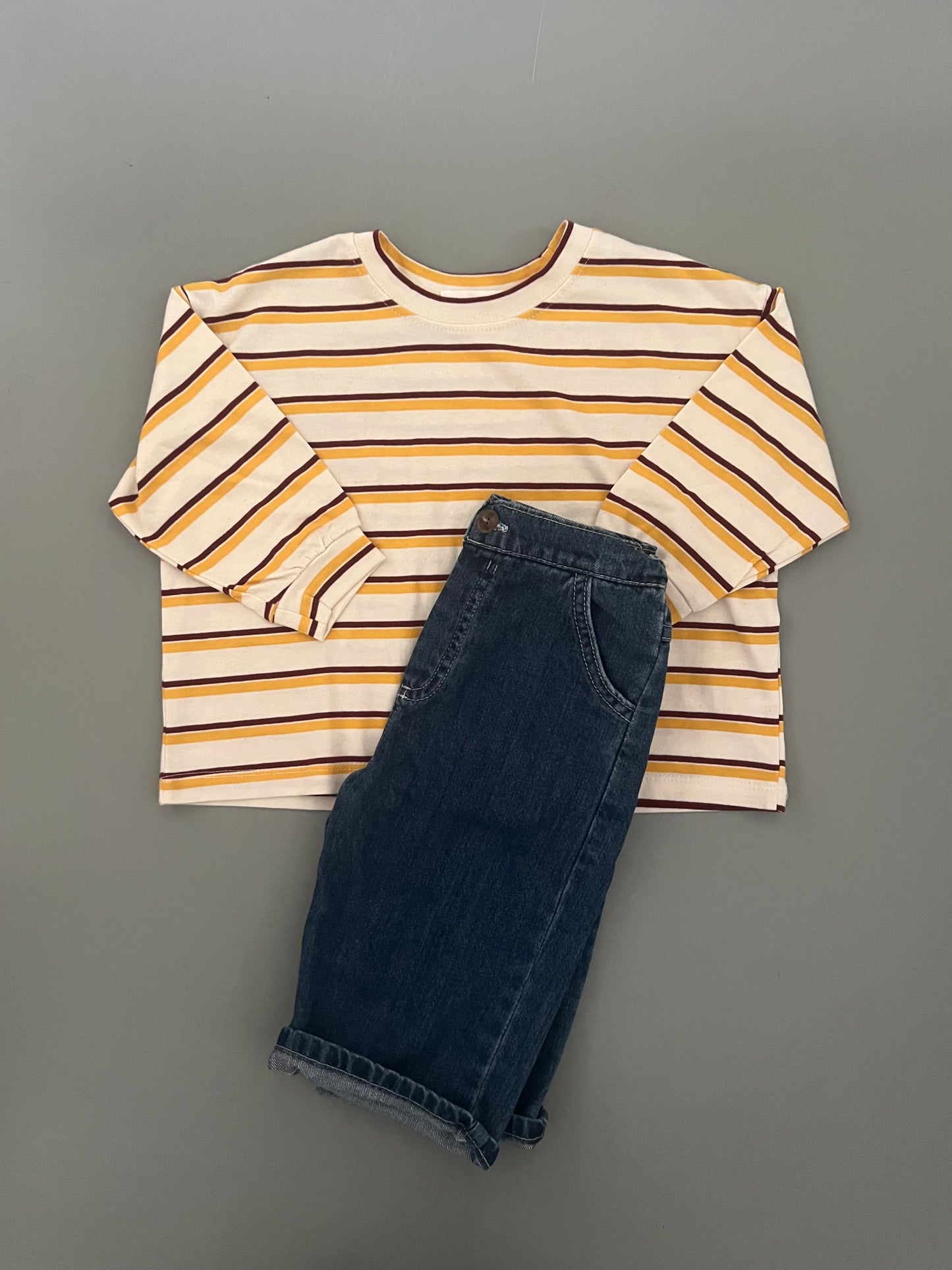Stripe yellow tee