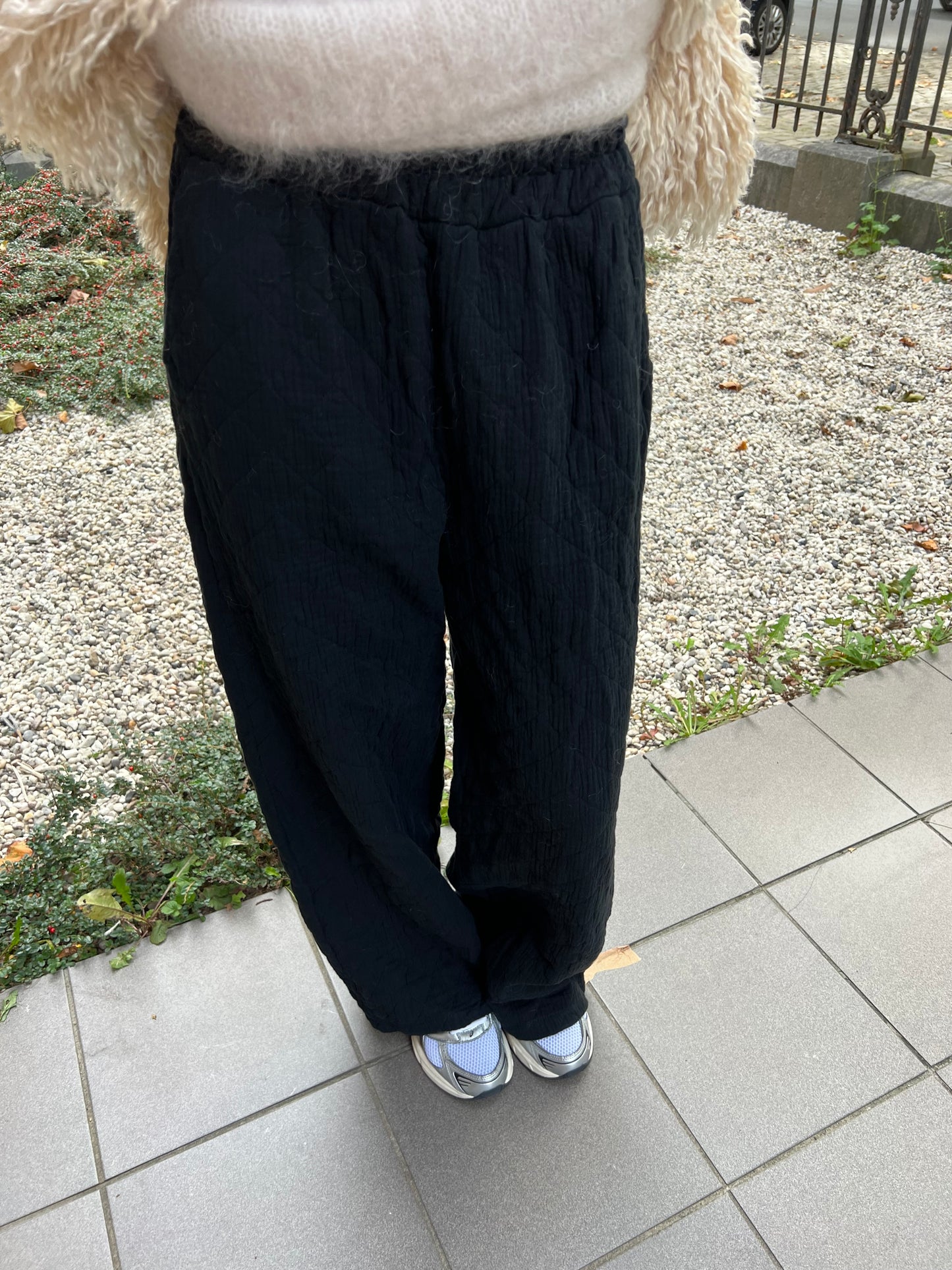 Pantalon matelassé noir