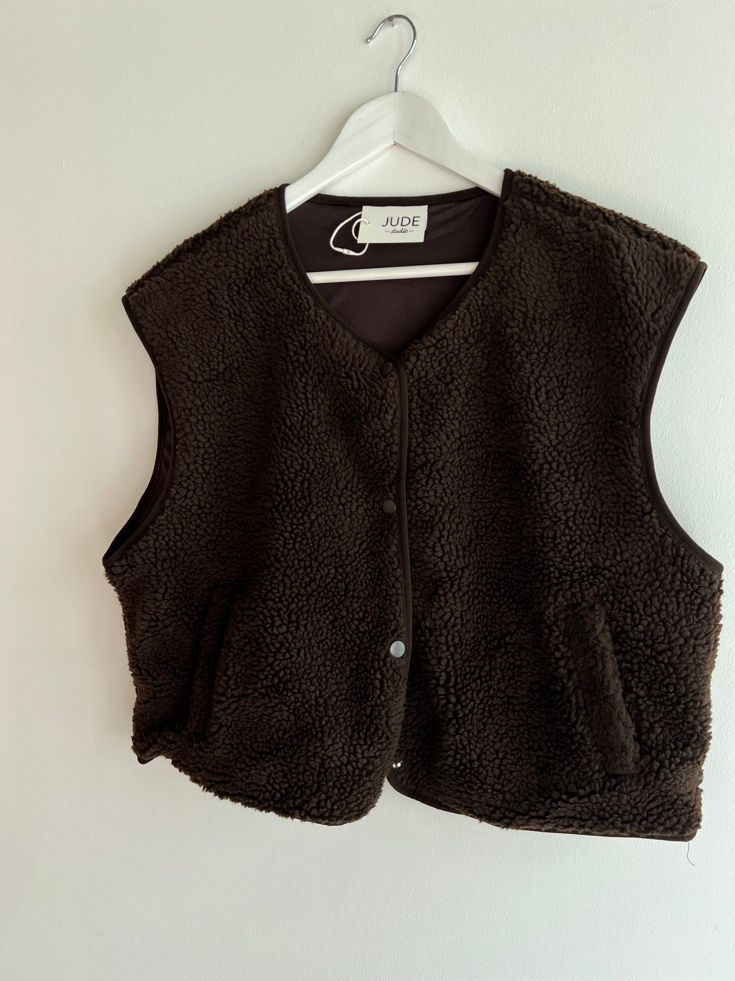 GILET TEDDY CHOCOLAT
