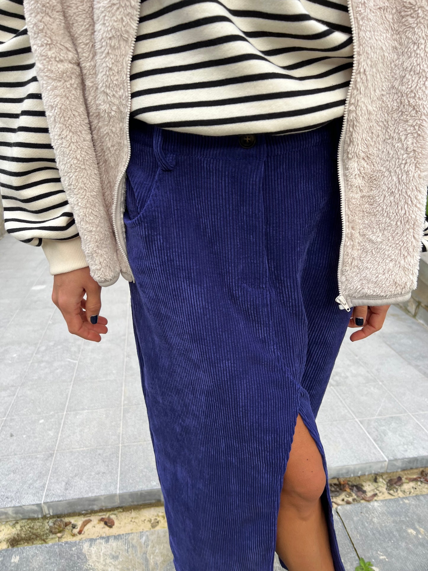 VELVET LONG SKIRT