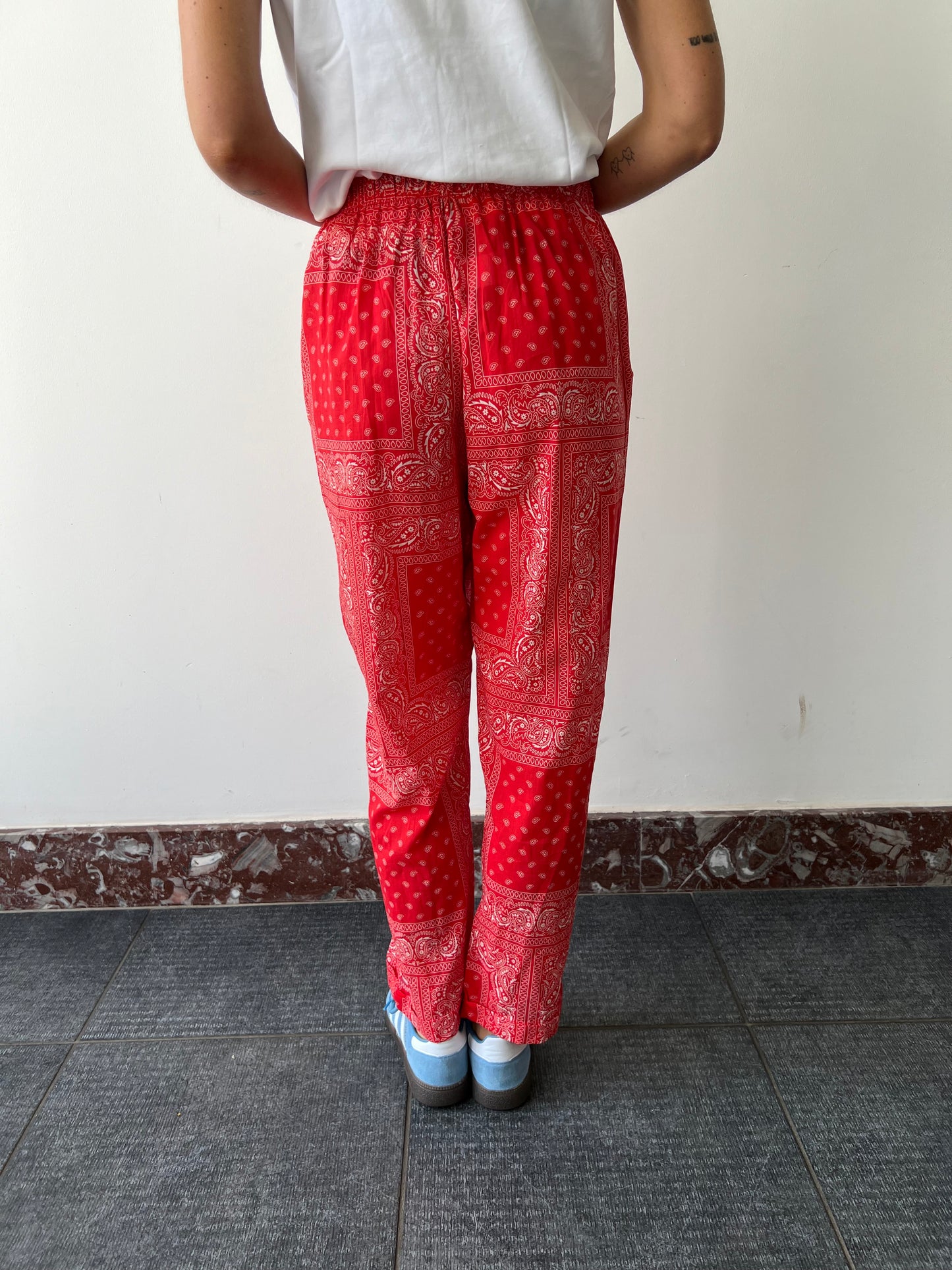 RED BANDANA PANTS