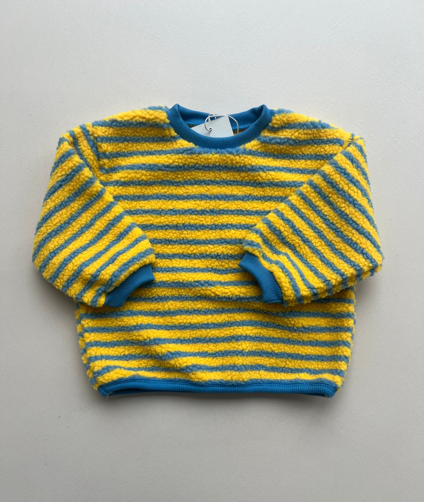 Yellow striped sweatshirt