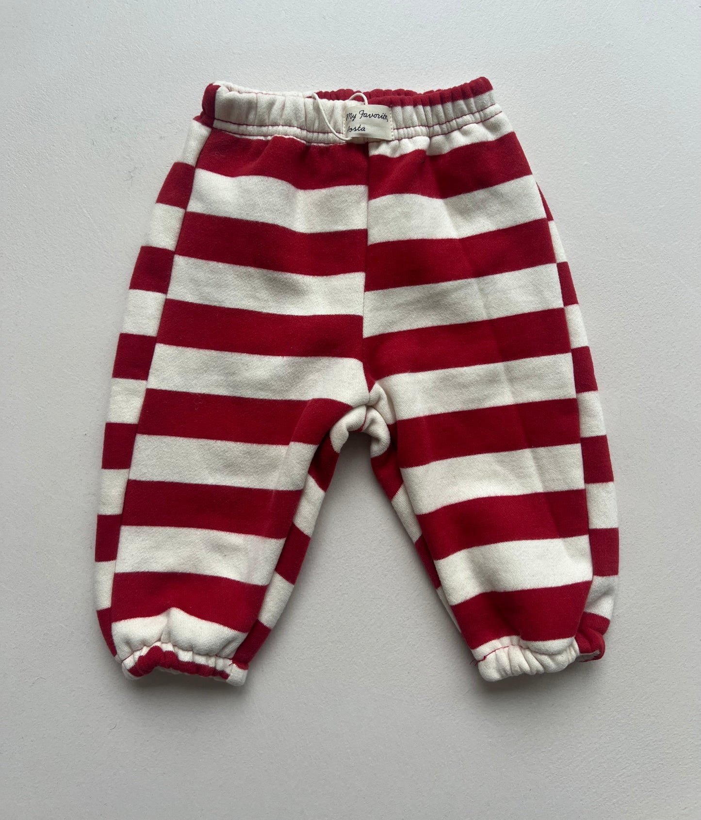 Red stripped jogger