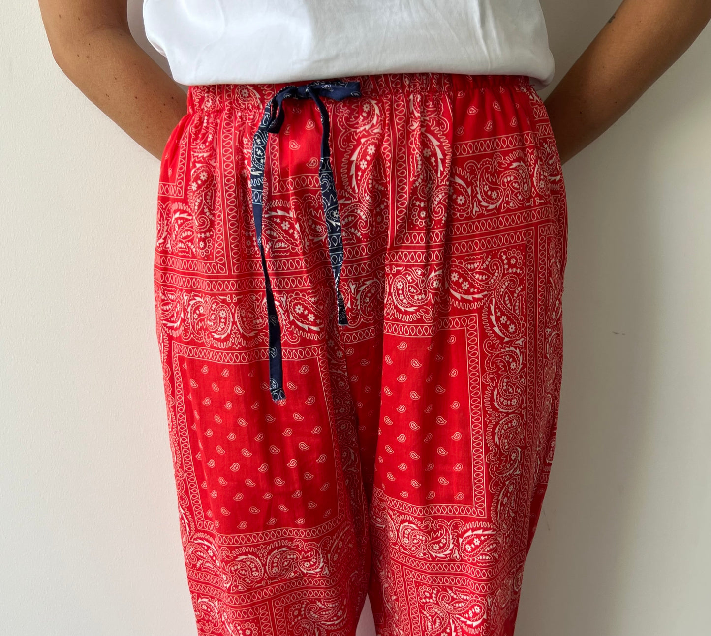 RED BANDANA PANTS