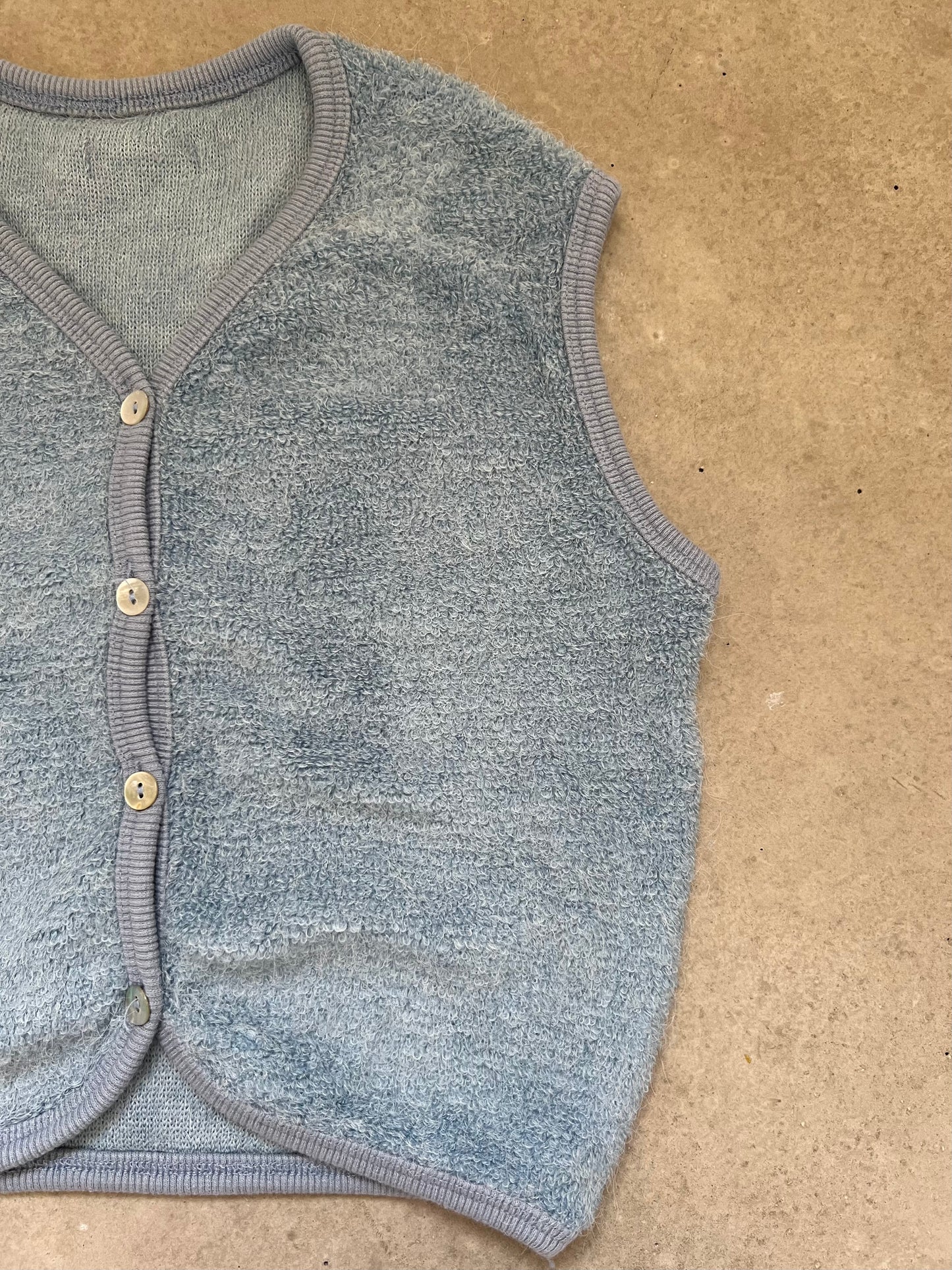 Soft Knit Vest blue