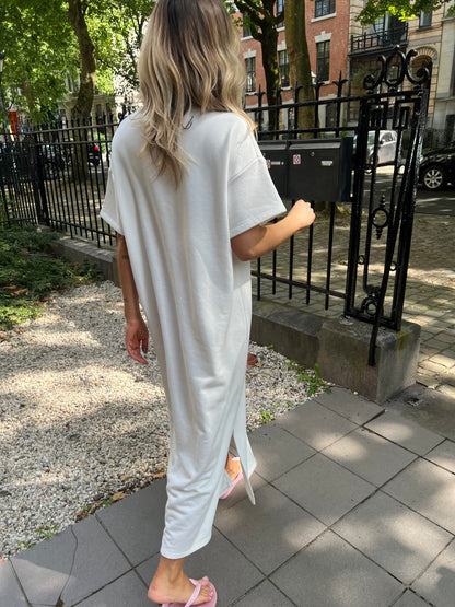 Robe sweat blanche