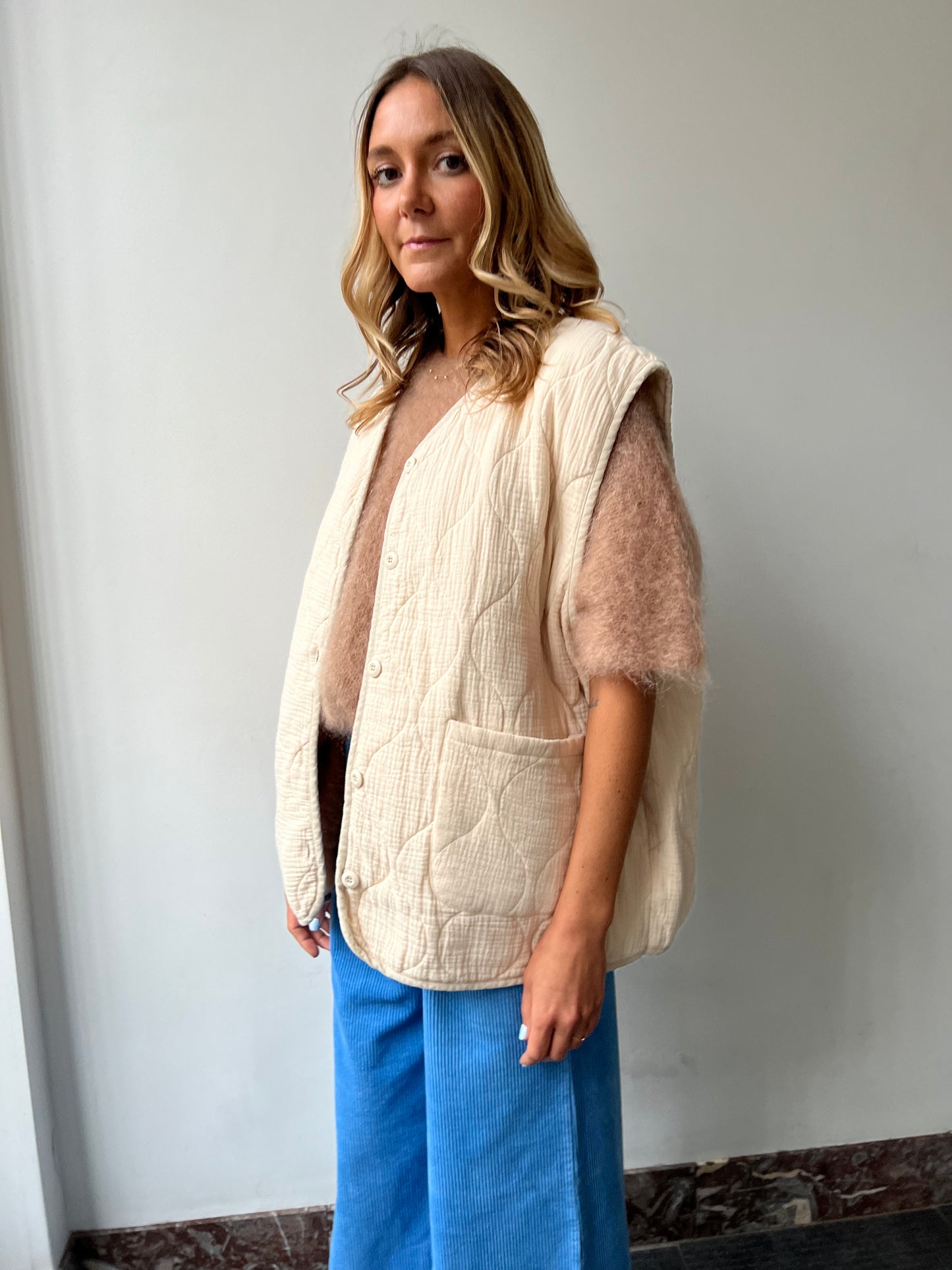 Quilted Oversized Vest