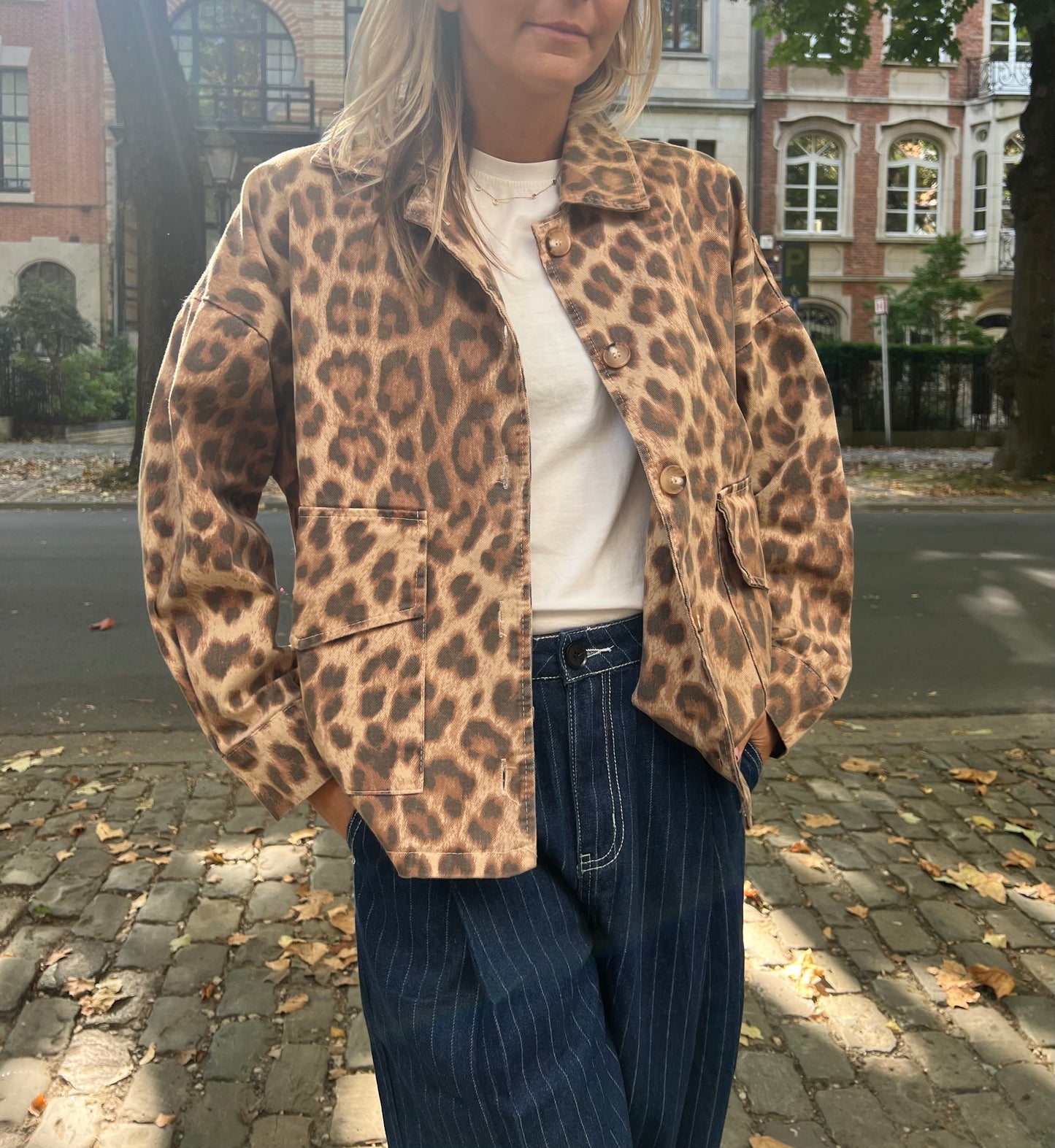 Surchemise leopard beige