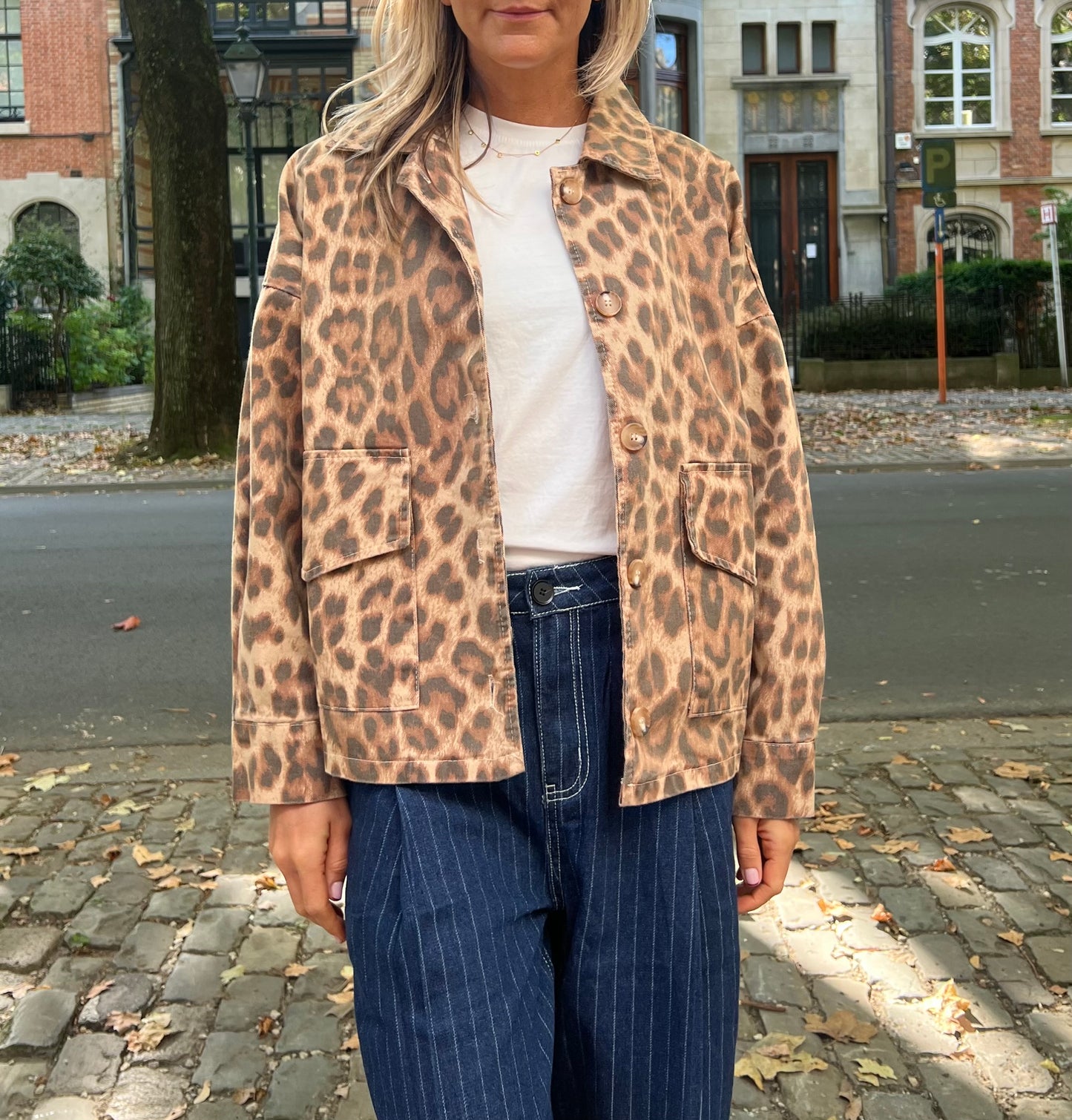 Surchemise leopard beige