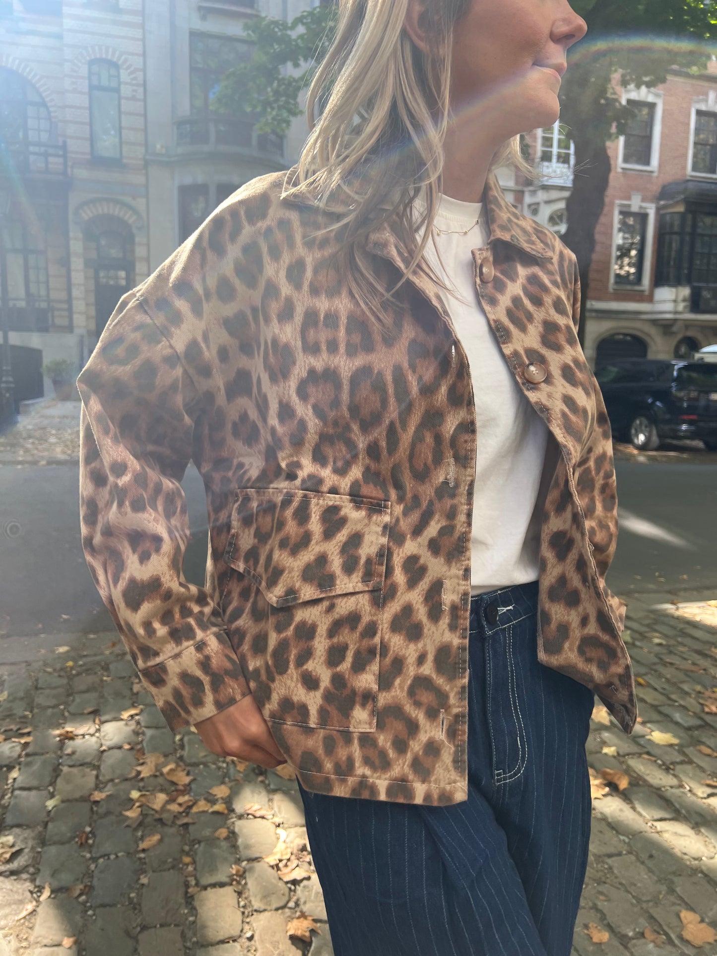 Surchemise leopard beige