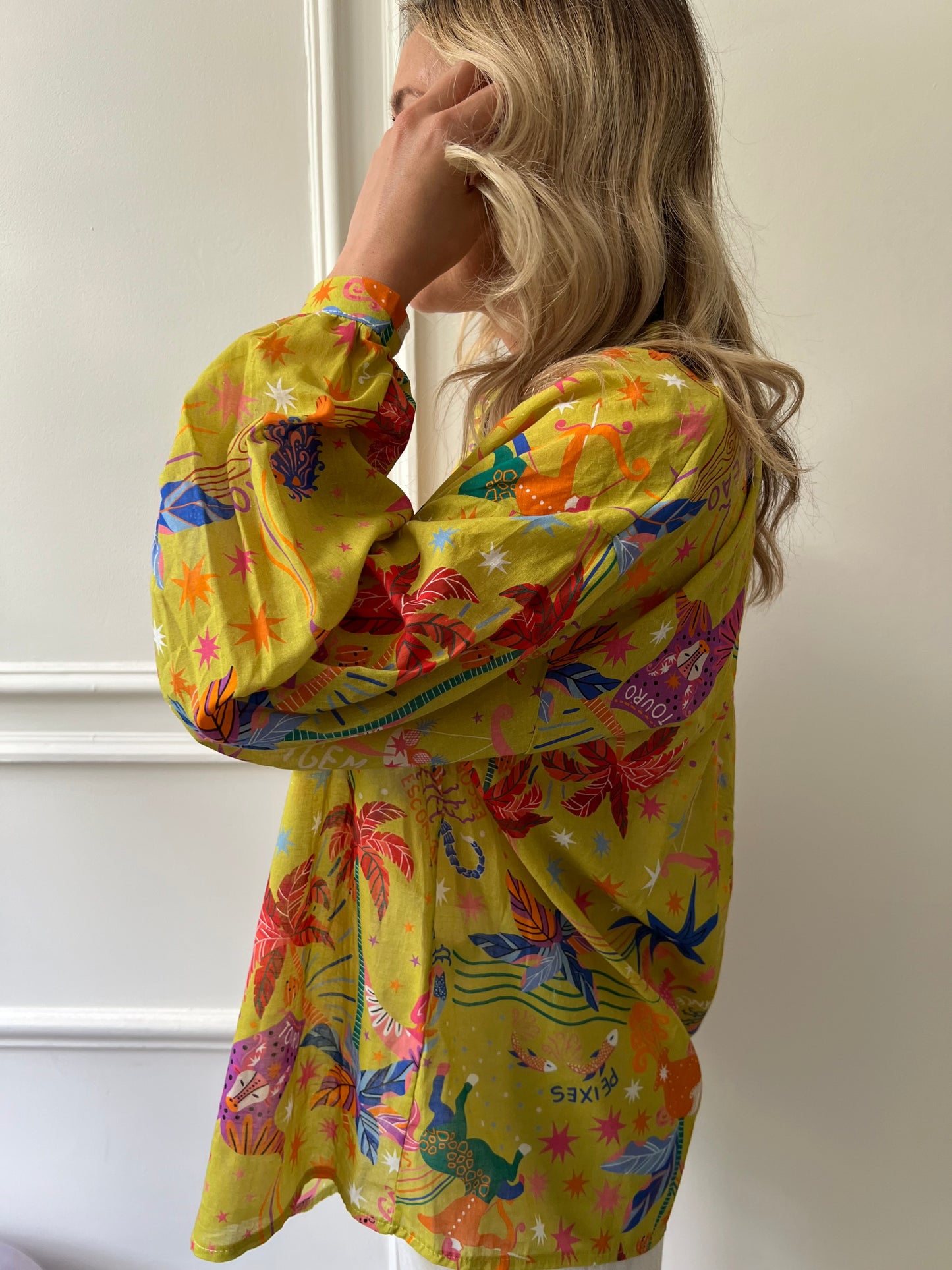 Astro yellow blouse