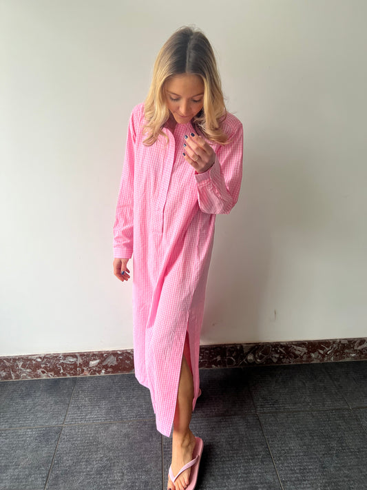 PINK CHECK DRESS