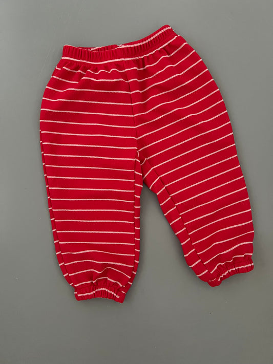 Stripe jogger red pants