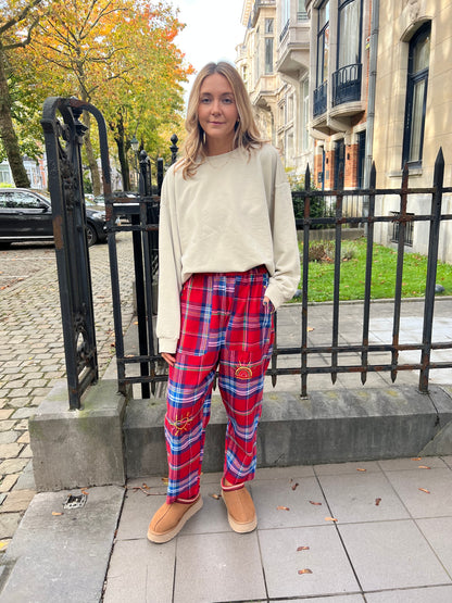 Pantalon carreaux rouge