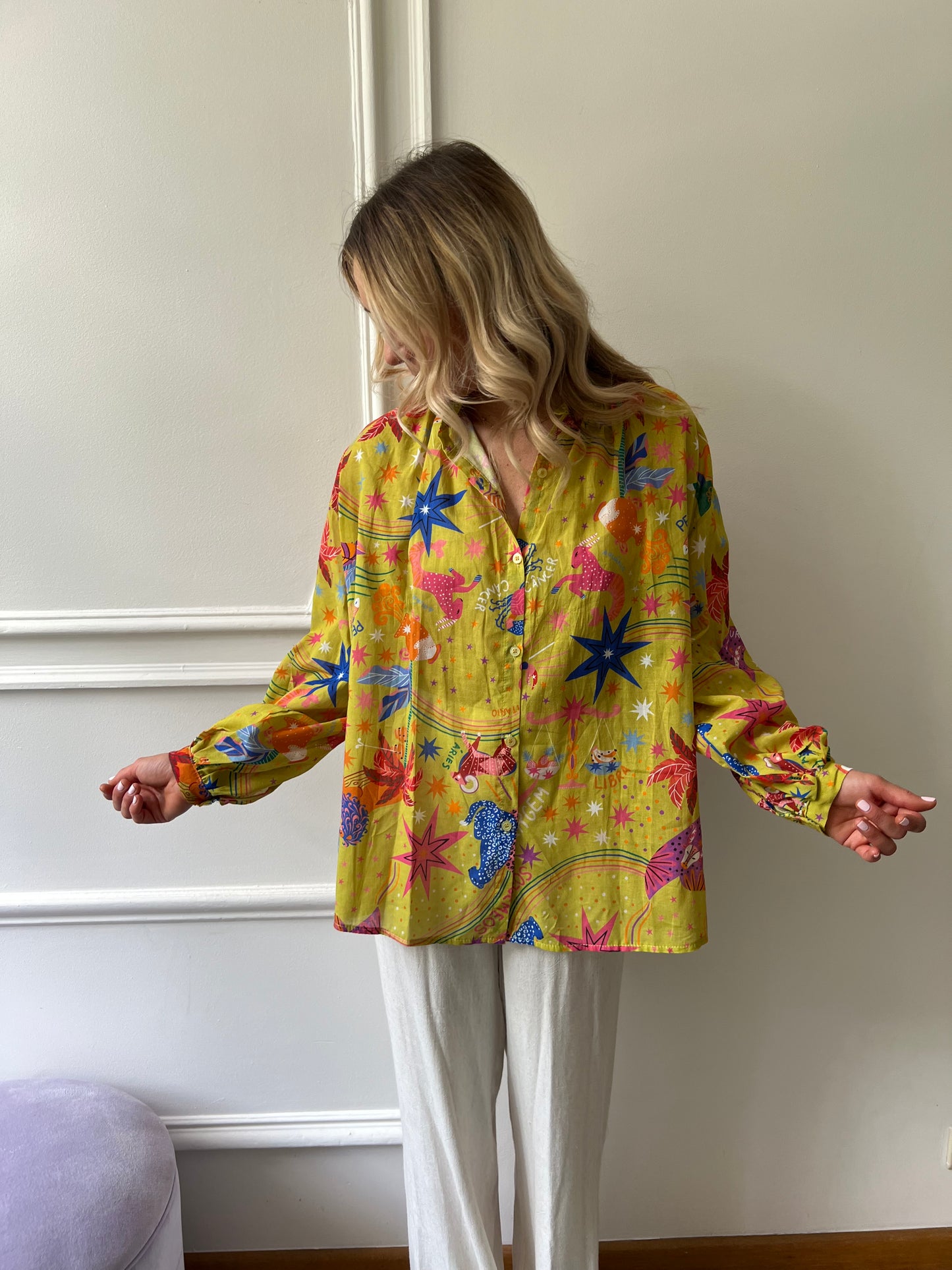 Astro yellow blouse