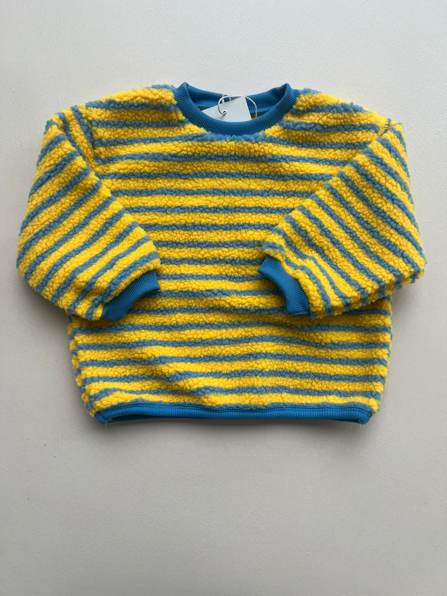 Yellow striped sweatshirt