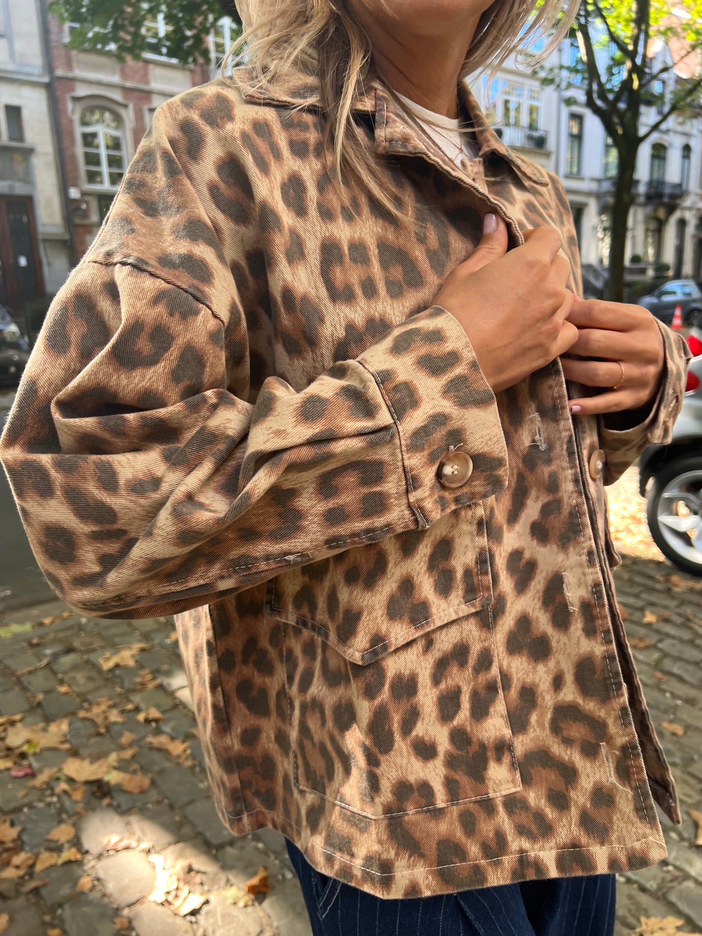 Surchemise leopard beige