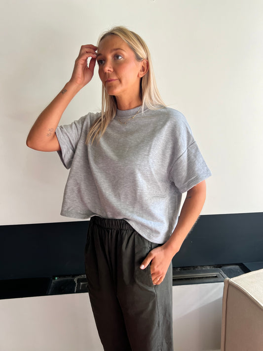 Sweat gris chiné
