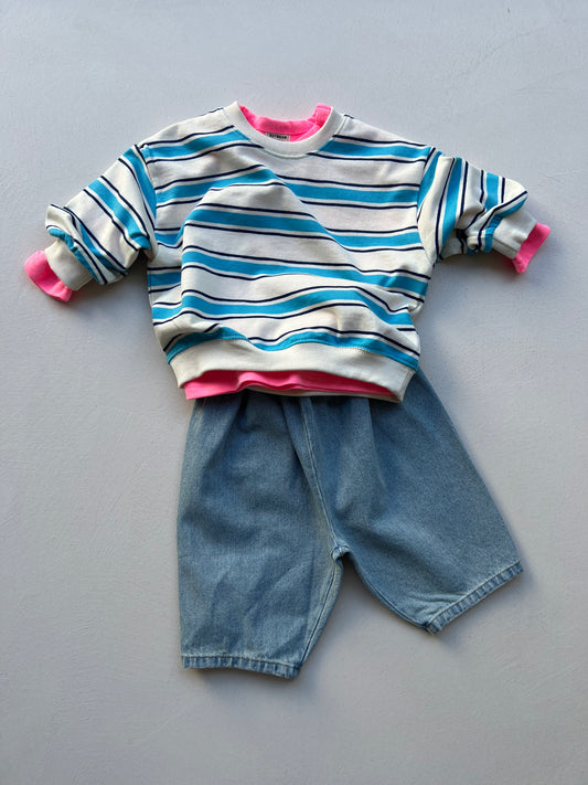 MULTI STRIPE SWEAT