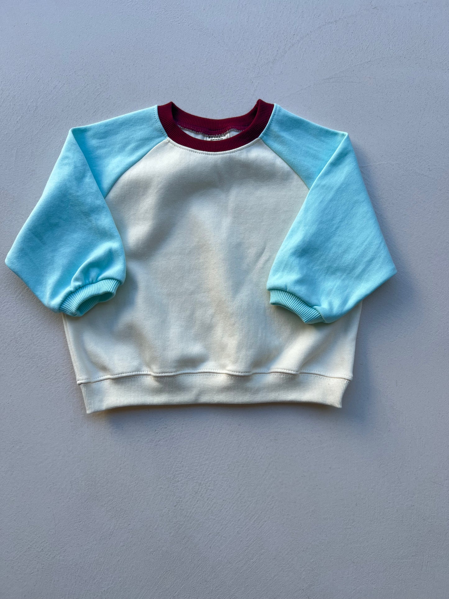 BLUE RAGLAN SWEATSHIRT