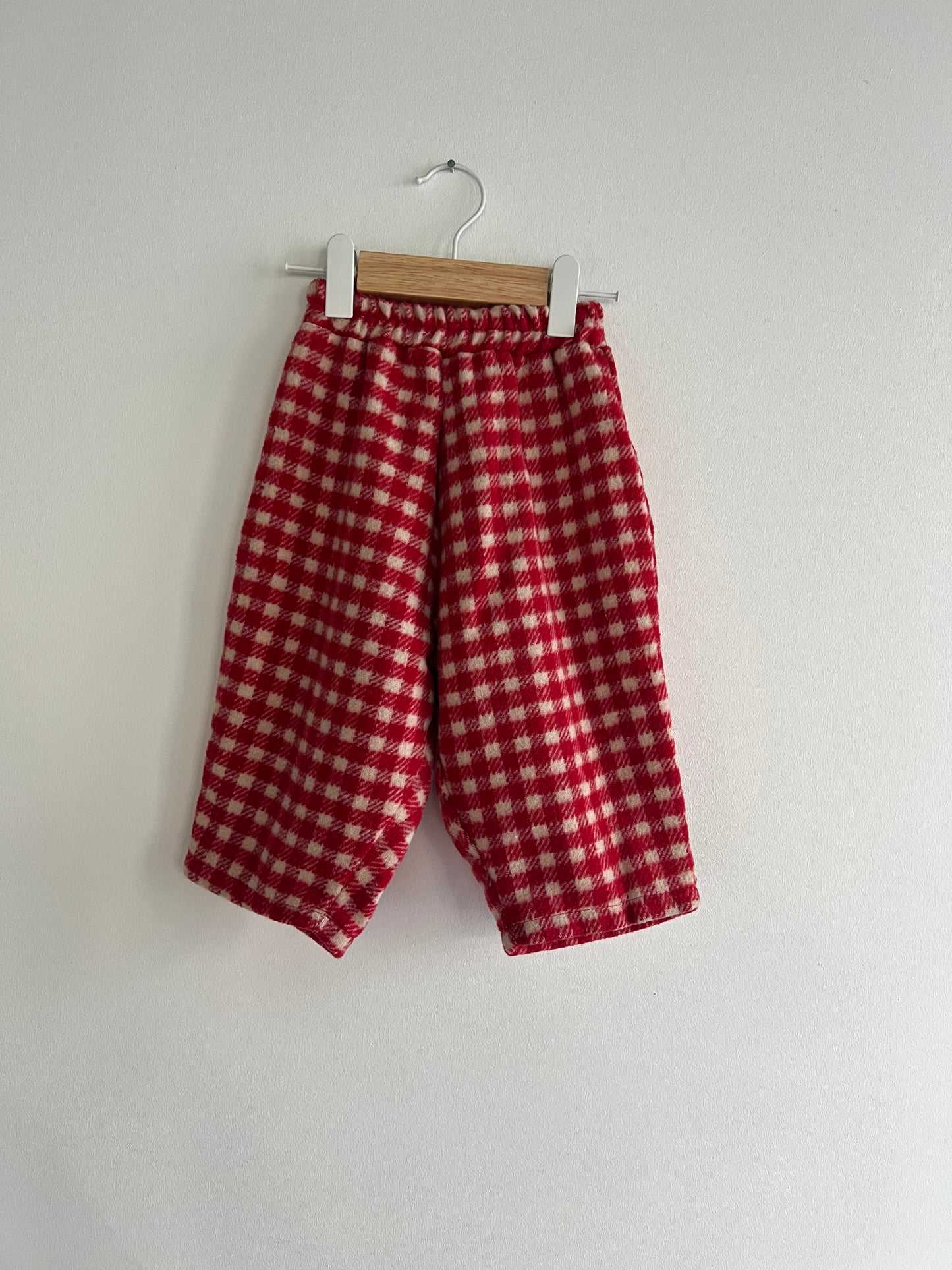 Pantalon carreaux rouge & blanc