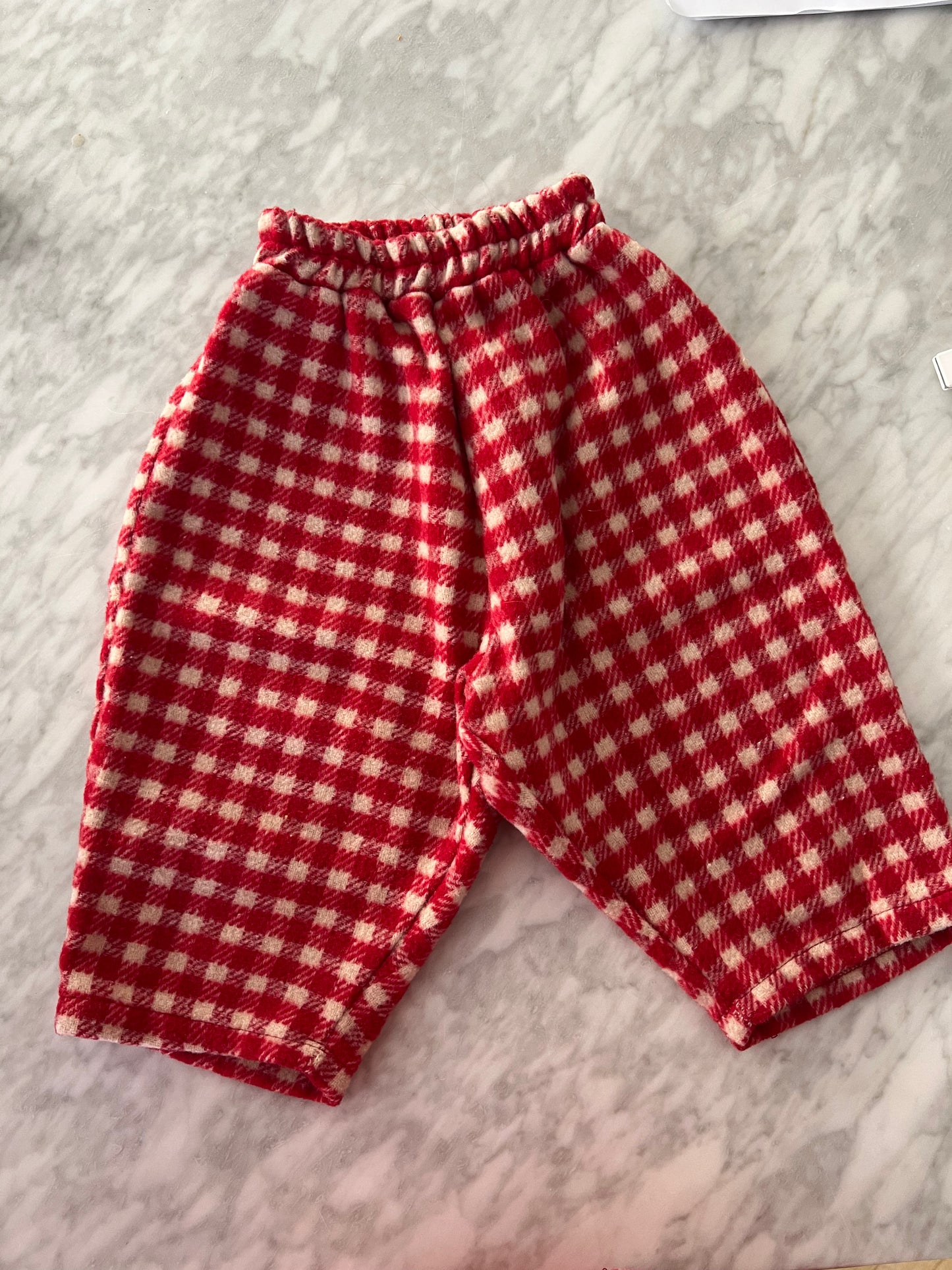 Pantalon carreaux rouge & blanc