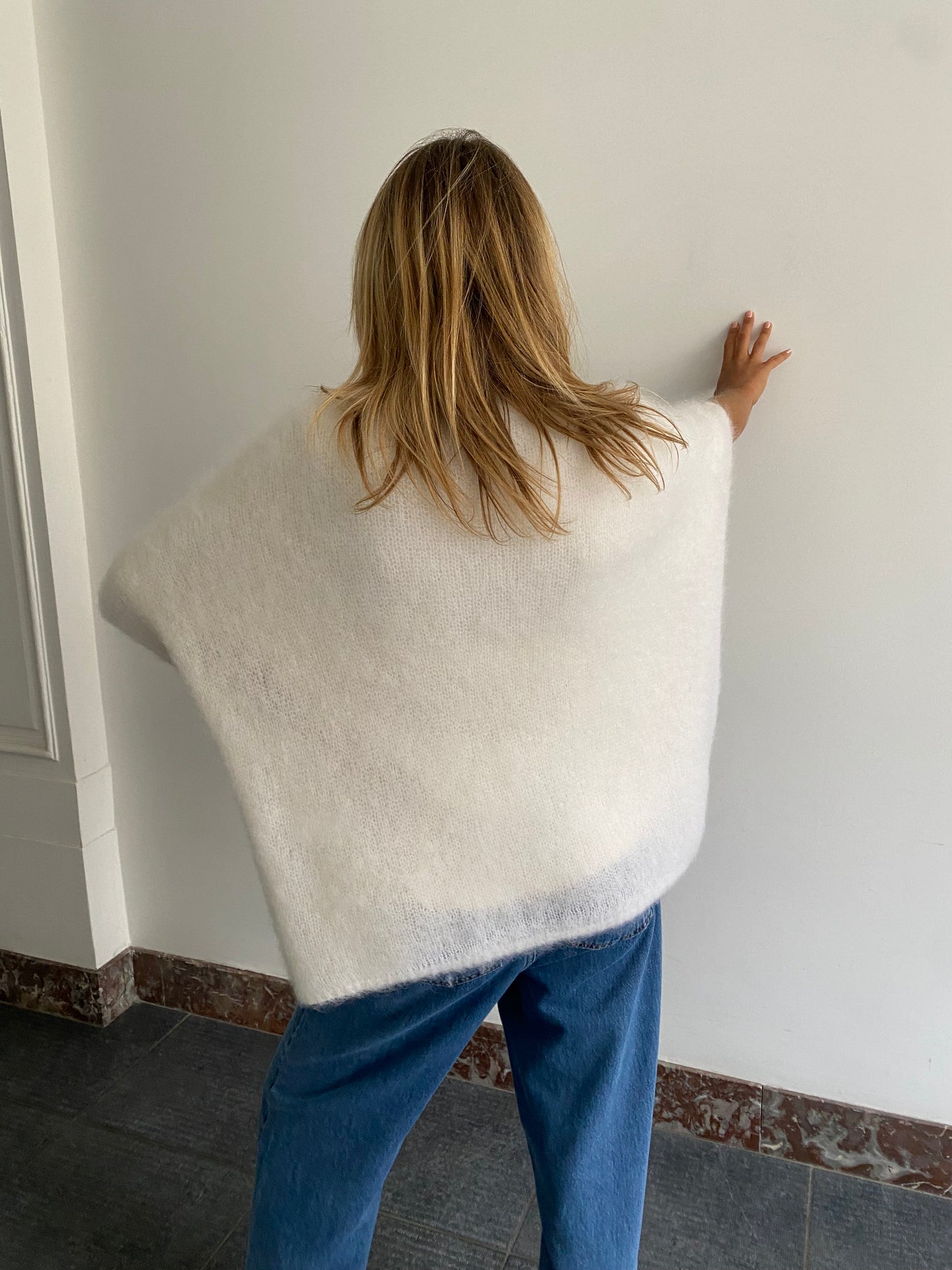 Pull mohair écru