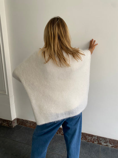 Pull mohair écru