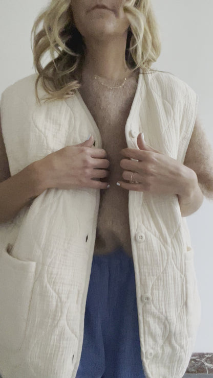 Quilted Oversized Vest